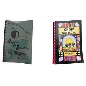Morris Press Cookbook Set Kingwood College White Oak Wolves Texas Green Good 2pc